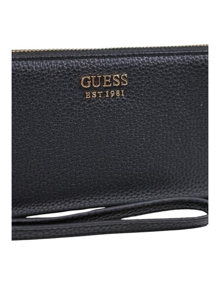 Portefeuille noir zippé Guess femme