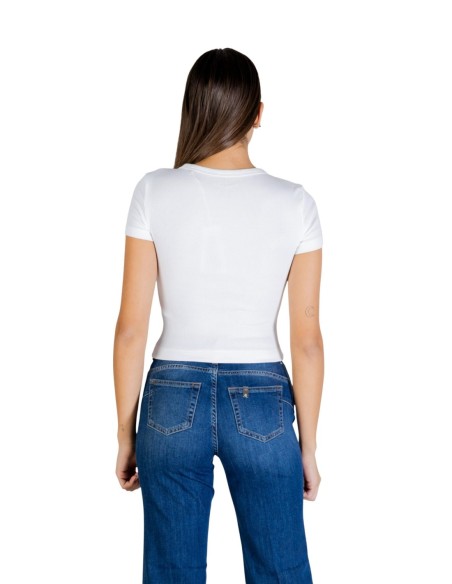 T-shirt blanc strass Guess femme