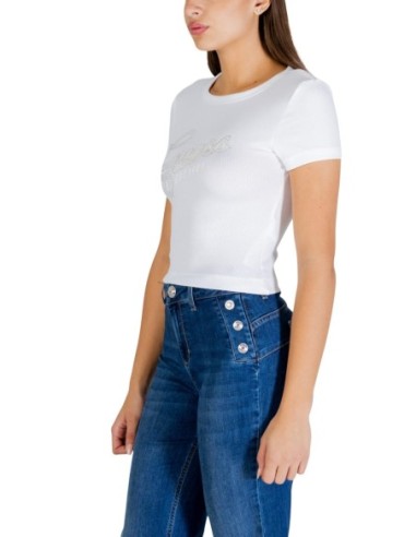T-shirt blanc strass Guess femme