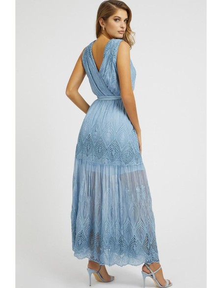 Robe bleu azur florale Guess femme