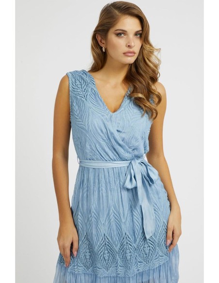 Robe bleu azur florale Guess femme