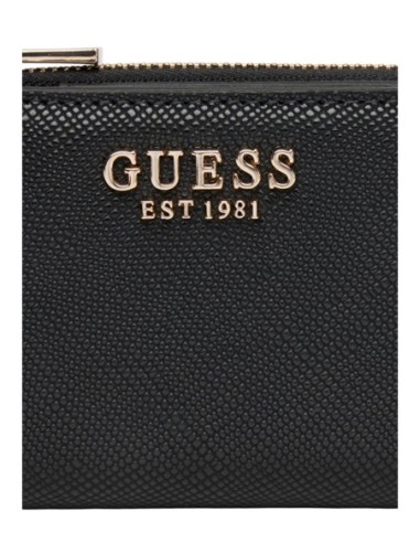 Portefeuille noir compact Guess femme