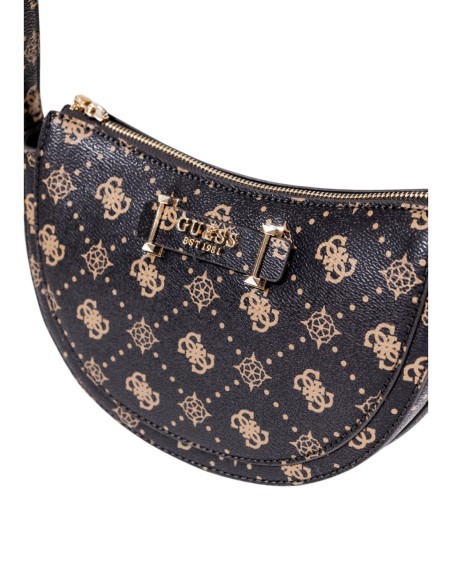 Sac marron imprimé bandoulière | Guess