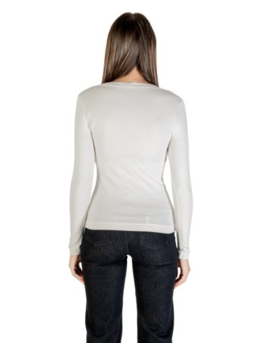 T-shirt beige imprimé Guess femme