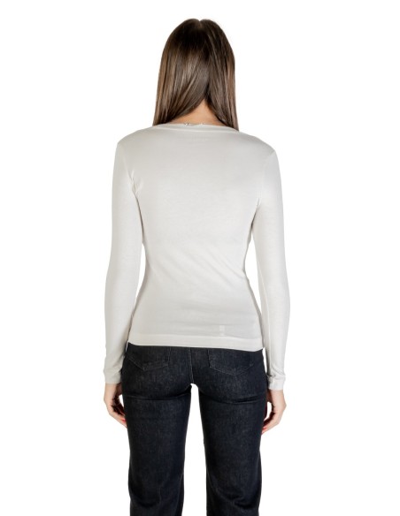 T-shirt beige imprimé Guess femme