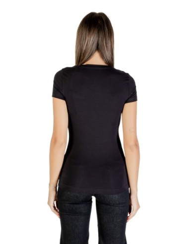 T-shirt strass glamour noir | Guess