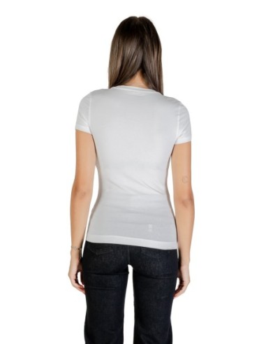 T-shirt strass lumineux blanc | Guess