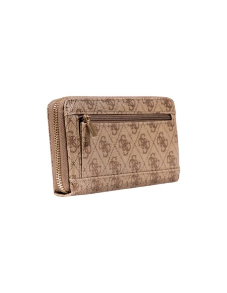 Portefeuille beige imprimé grand format Guess femme