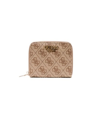 Portefeuille beige compact imprimé | Guess