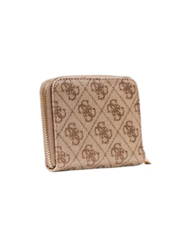 Portefeuille beige compact imprimé | Guess