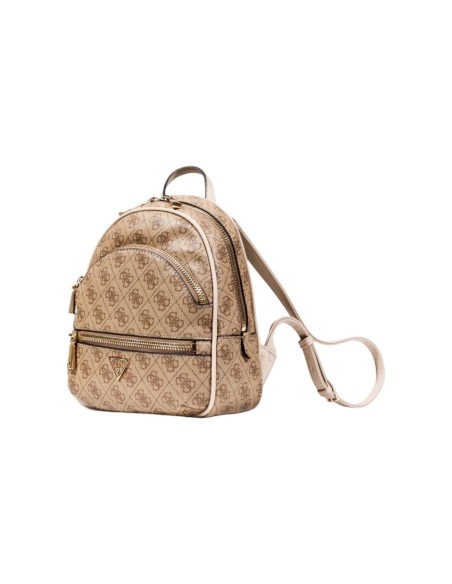 Sac à dos beige imprimé Guess femme