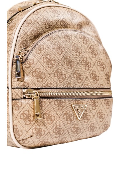 Sac à dos beige imprimé Guess femme