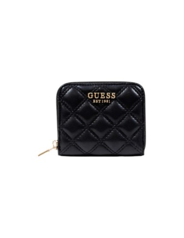 Portefeuille noir compact Guess femme
