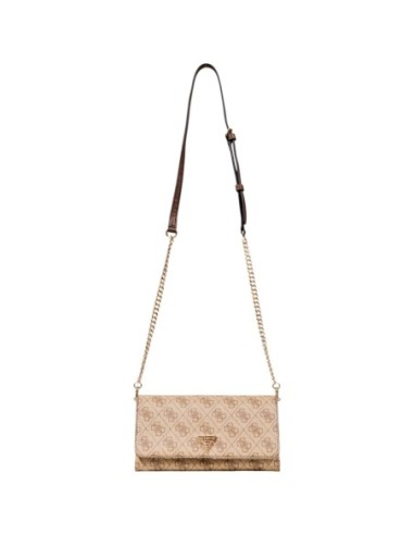 Sac beige imprimé à fermeture pression | Guess