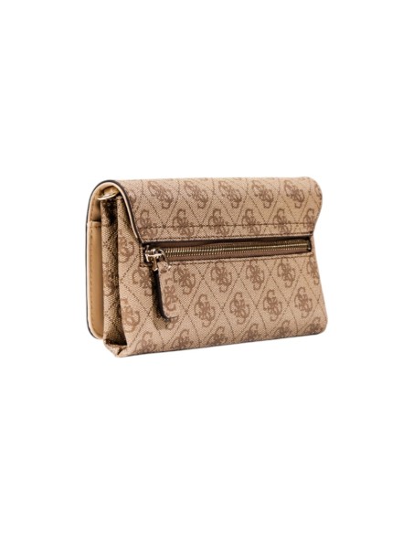 Sac beige imprimé à fermeture pression | Guess
