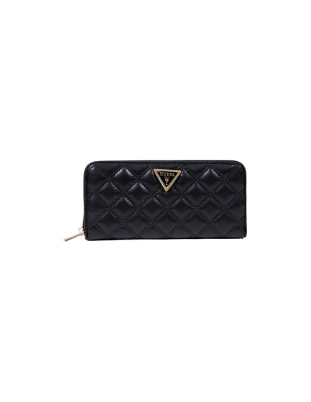 Portefeuille noir zippé Guess femme