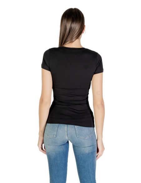 T-shirt strass éclatant noir | Guess