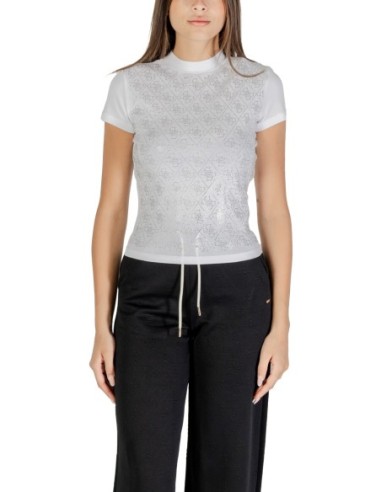 T-shirt blanc stretch Guess femme