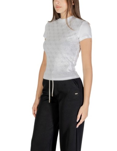 T-shirt blanc stretch Guess femme