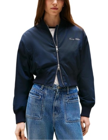 Veste bleue zippée Tommy Hilfiger femme