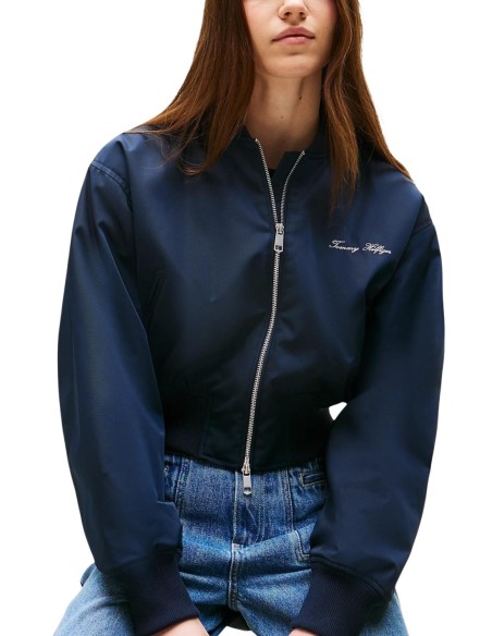 Veste bleue zippée Tommy Hilfiger femme
