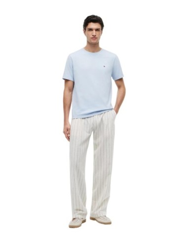 T-shirt bleu azur coton bio Tommy Hilfiger homme