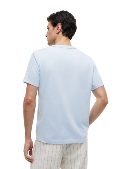 T-shirt bleu azur coton bio Tommy Hilfiger homme