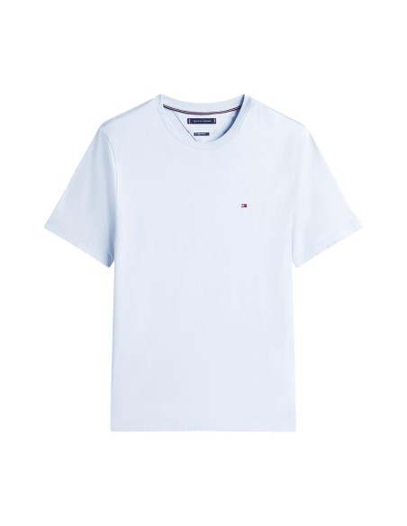 T-shirt bleu azur coton bio Tommy Hilfiger homme