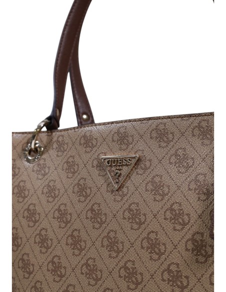 Sac marron imprimé grand format | Guess