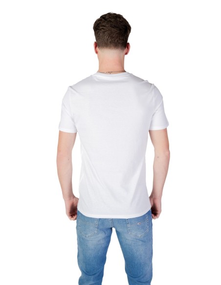 T-shirt blanc imprimé Guess homme