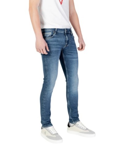 Jeans bleu effet usé Guess homme