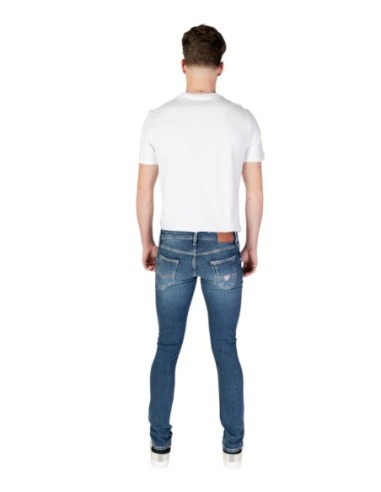 Jeans bleu effet usé Guess homme