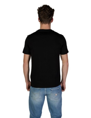 T-shirt noir imprimé Guess homme