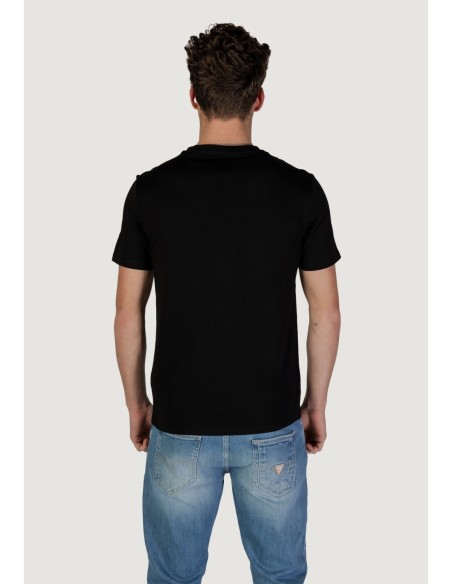 T-shirt noir imprimé Guess homme