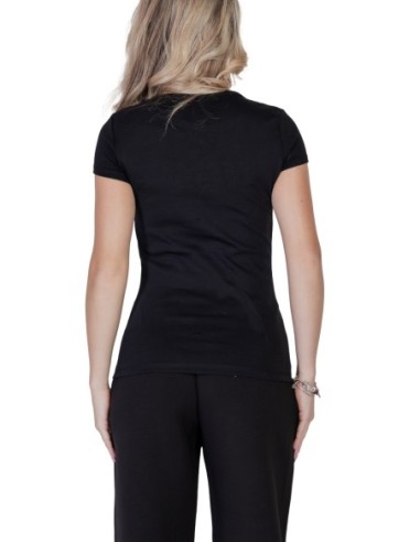 T-shirt noir imprimé Guess femme