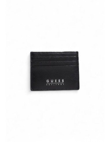 Portefeuille cuir noir Guess homme