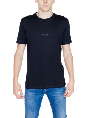 T-shirt noir coton Guess homme