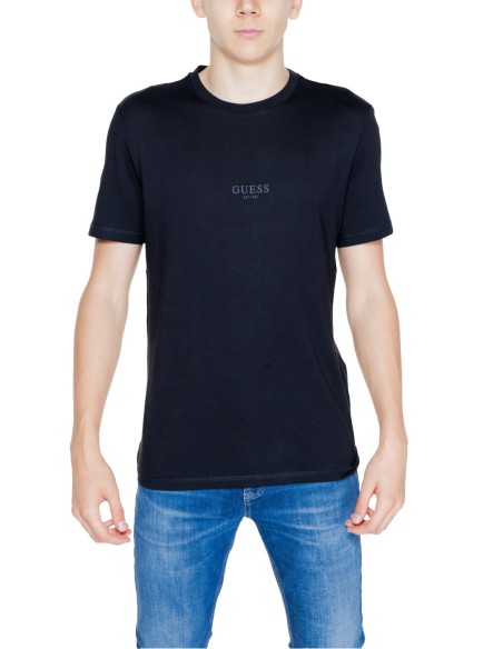 T-shirt noir coton Guess homme