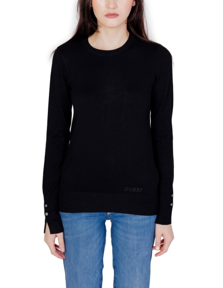 Pull noir coton Guess femme
