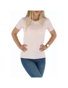 T-shirt rose imprimé Guess femme