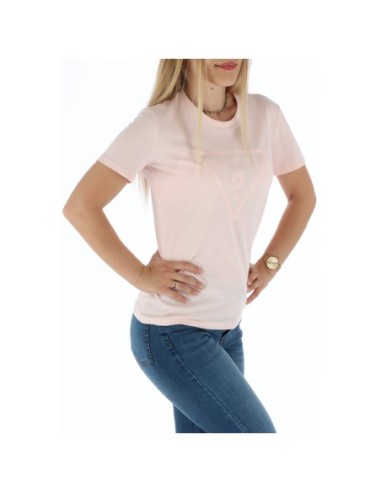 T-shirt rose imprimé Guess femme
