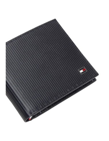 Porte-cartes cuir bleu Tommy Hilfiger homme