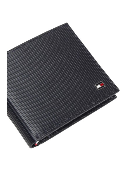 Porte-cartes cuir bleu Tommy Hilfiger homme
