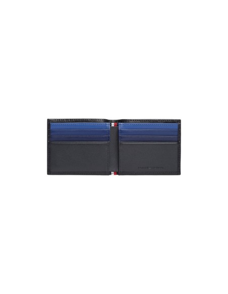 Porte-cartes cuir bleu Tommy Hilfiger homme