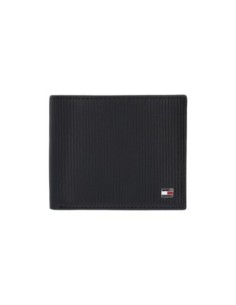 Porte-cartes cuir noir Tommy Hilfiger homme