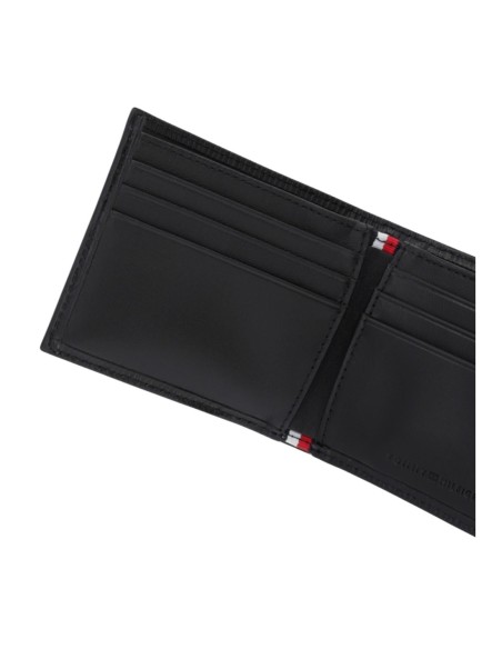 Porte-cartes cuir noir Tommy Hilfiger homme
