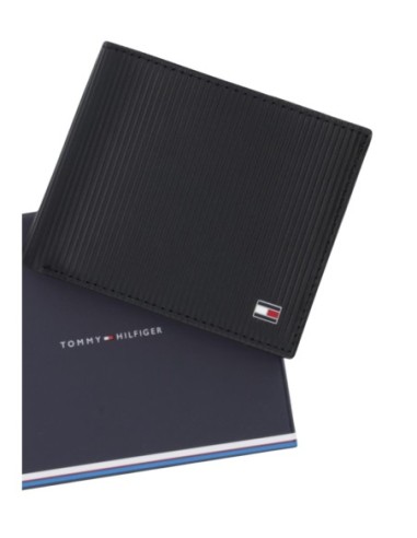 Porte-cartes cuir noir Tommy Hilfiger homme