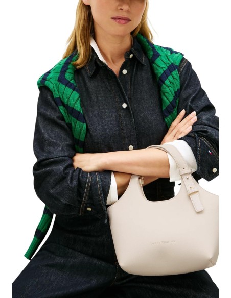 Mini tote beige Tommy Hilfiger femme