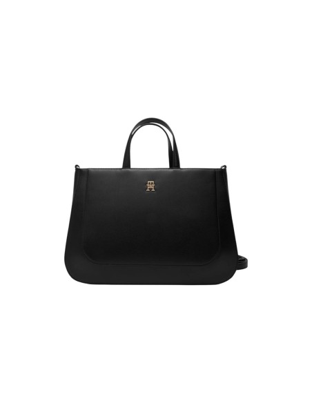 Sac satchel noir Tommy Hilfiger femme