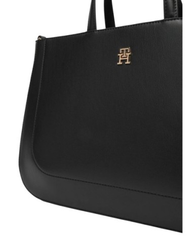 Sac satchel noir Tommy Hilfiger femme